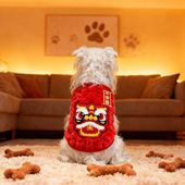 狗狗衣服新年喜庆2025新款 冬宠物衣服加绒保暖背心比熊衣服过年款