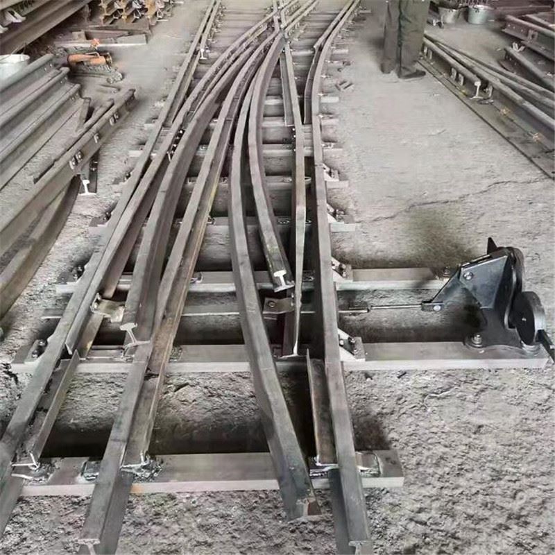 厂家矿用 DK618-4-12单开单股无极绳道岔DC630-4-1214对称道岔