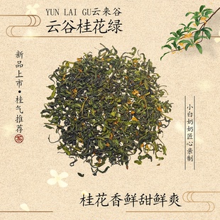 云谷桂花绿茶鲜甜爽口桂花香浓郁杭州老底子桂花茶风味口粮茶推荐