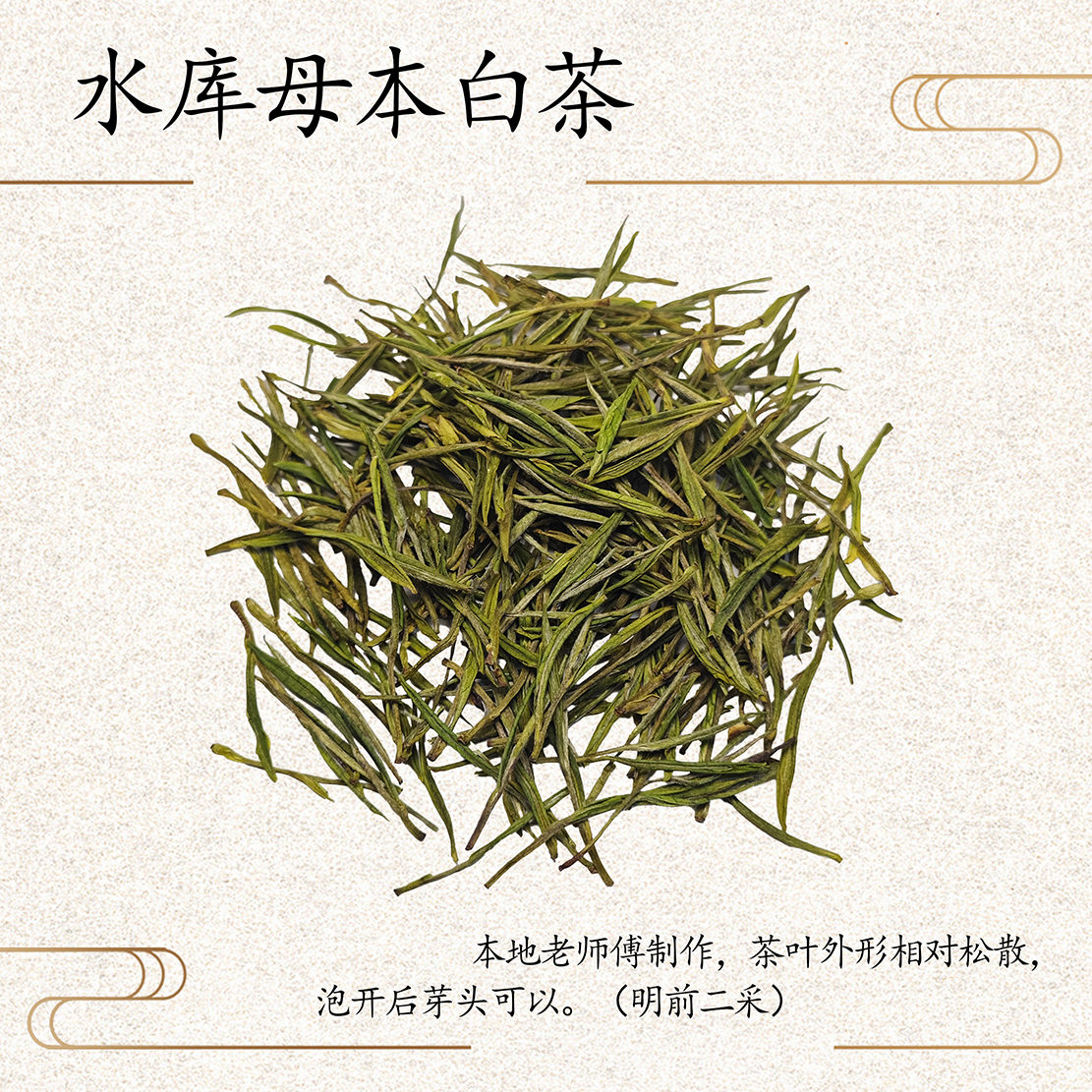 【2025年明前水库白茶壹号】甘醇爽口不苦涩有试喝装正装拆封不退
