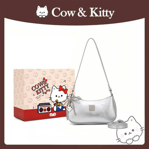 官方正品Cow&Kitty银色腋下包包女2026新款高级感百搭手提斜挎包