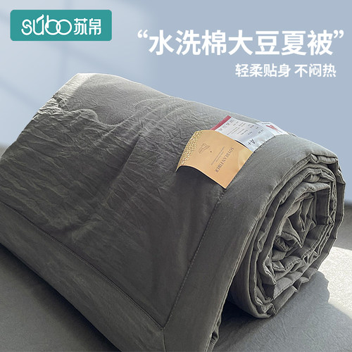夏季新款水洗棉夏凉被四件套轻奢