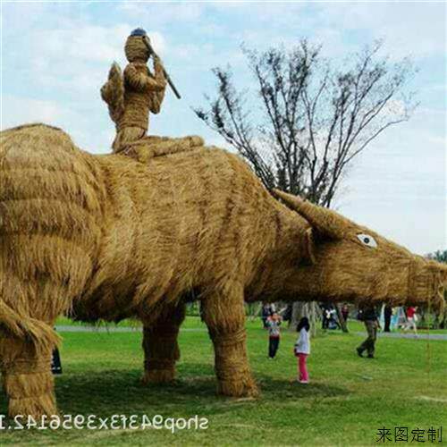 稻草人工艺品草编工艺摆件动植物景观雕塑仿真农耕稻草人厂家销售