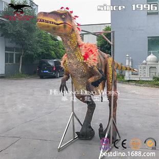 人穿恐龙模型服装舞台表演节日巡游互动拍照源头厂家来图制作