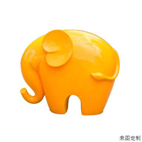 抽象玻璃钢大象雕塑商场美陈户外卡通动物园林景观小区房地产摆件