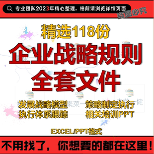 公司企业战略规划方案发展战略模型执行体系策略制度执行PPT表格
