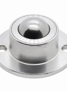 万向球E-QDA21-D27/30/39/48钢制牛眼法兰型 钢珠滚轮 替代怡合达