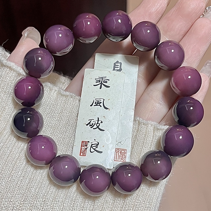 手串盘玩新品爆款樱桃红渐变菩提手串菩提子单圈学生佛珠文玩念珠