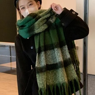 围巾冬季女高级感仿羊绒围巾秋冬季新款加厚保暖围脖显白中长款