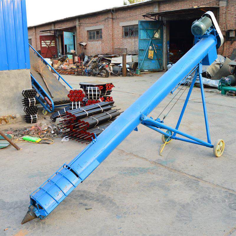 玉米绞龙吸料机 铁管高处输送机 219-4米 倾斜输送 220-380v 20吨