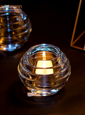 NACHTMANN德国进口蜡烛台摆件发光水晶玻璃浪漫烛光晚餐小饰品