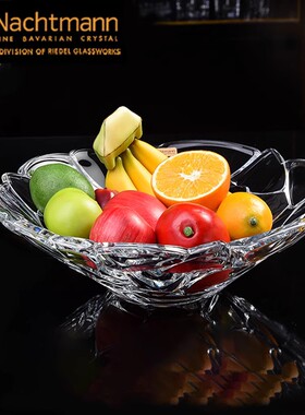 Nachtmann德国进口客厅ins风高档轻奢欧式水晶玻璃水果盘子果斗