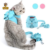 高颜值小狗胸背带牵引绳高品质蝴蝶结猫咪胸背带不束缚猫用品