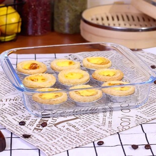 玻璃烤盘家用耐热正四方形烤碗模具蒸盘蛋糕蒸烤箱焗饭蒸发糕盘子