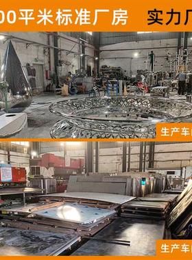 大型镜面小兔子不锈钢雕塑定制厂家几何落地装饰开业门厅摆件