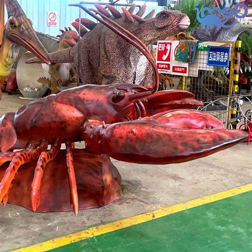 仿真动物动态模型龙虾爬爬虾模型海鲜馆馆饭店餐馆店招美陈装饰