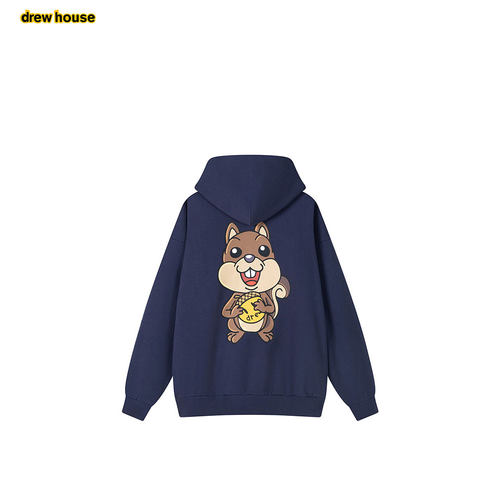drewhouse松鼠图案拉链连帽卫衣