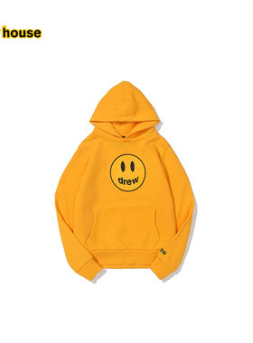 drew house mascot笑脸拉绒宽松连帽儿童卫衣