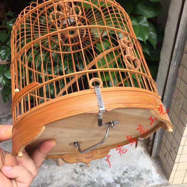 绣眼广笼 水滴脚 虾笼 小型养笼 清远 竹制竹笼子 广式鸟笼