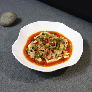 酒店饭店湘菜餐具意境菜汤盘深盘菜盘小炒私房菜家用凉菜创意盘子