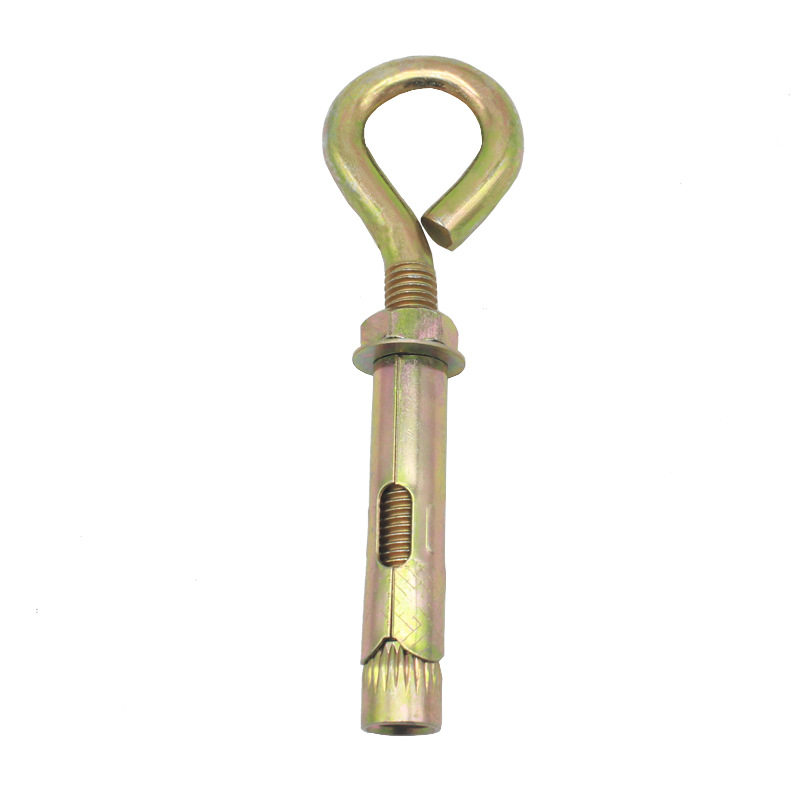 4膨胀螺丝吊钩带钩膨胀挂勾吊扇钩04不锈钢膨胀钩带环带圈