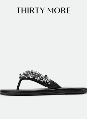 Thirty More平底人字拖女2026夏季新款气质外穿凉拖鞋百搭沙滩鞋