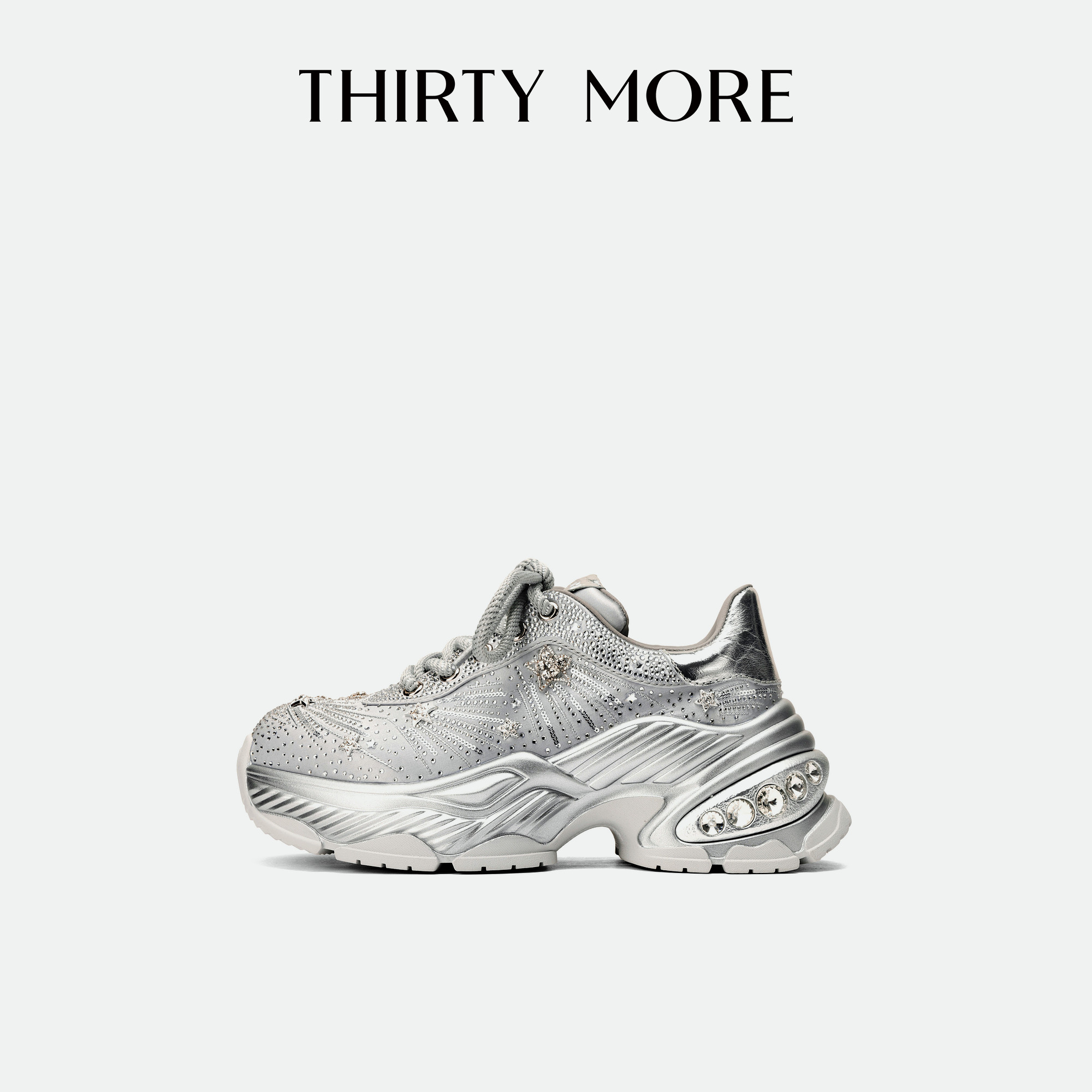 【坠落银河】Thirty More时尚老爹鞋女2026秋冬新款厚底休闲鞋女