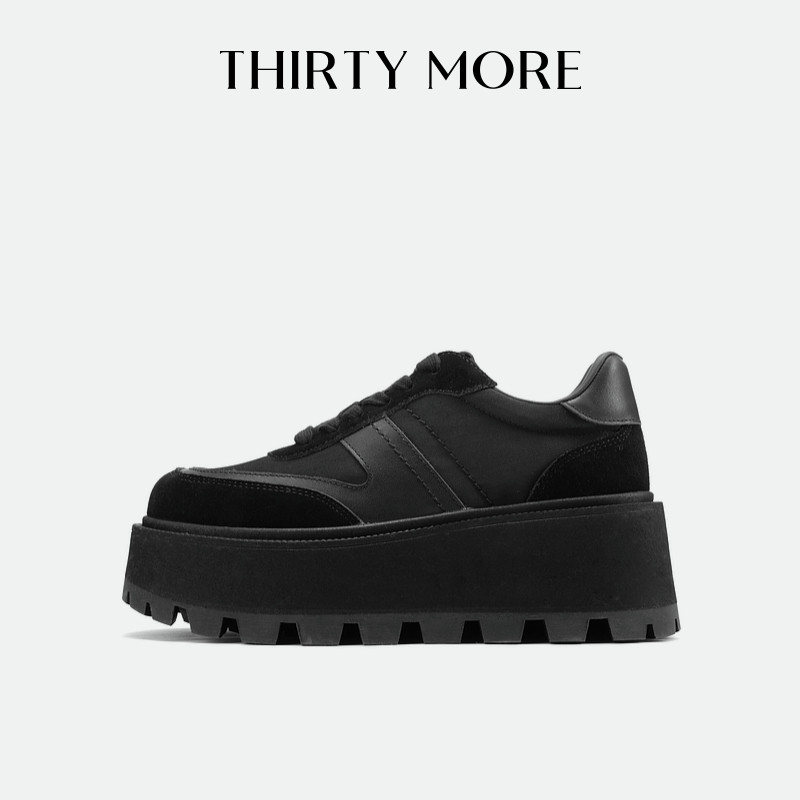 【黑色幽默】Thirty More增高板鞋女2026春夏新款百搭厚底休闲鞋