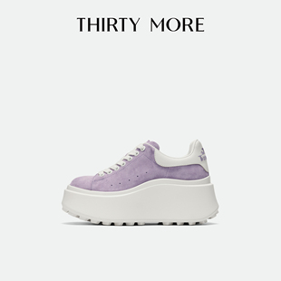 【优雅基因】Thirty More增高休闲鞋女2026春季新款厚底百搭板鞋