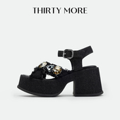 More防水台粗跟凉鞋 女2026夏季 新款 Thirty 性感露趾外穿高跟鞋 女