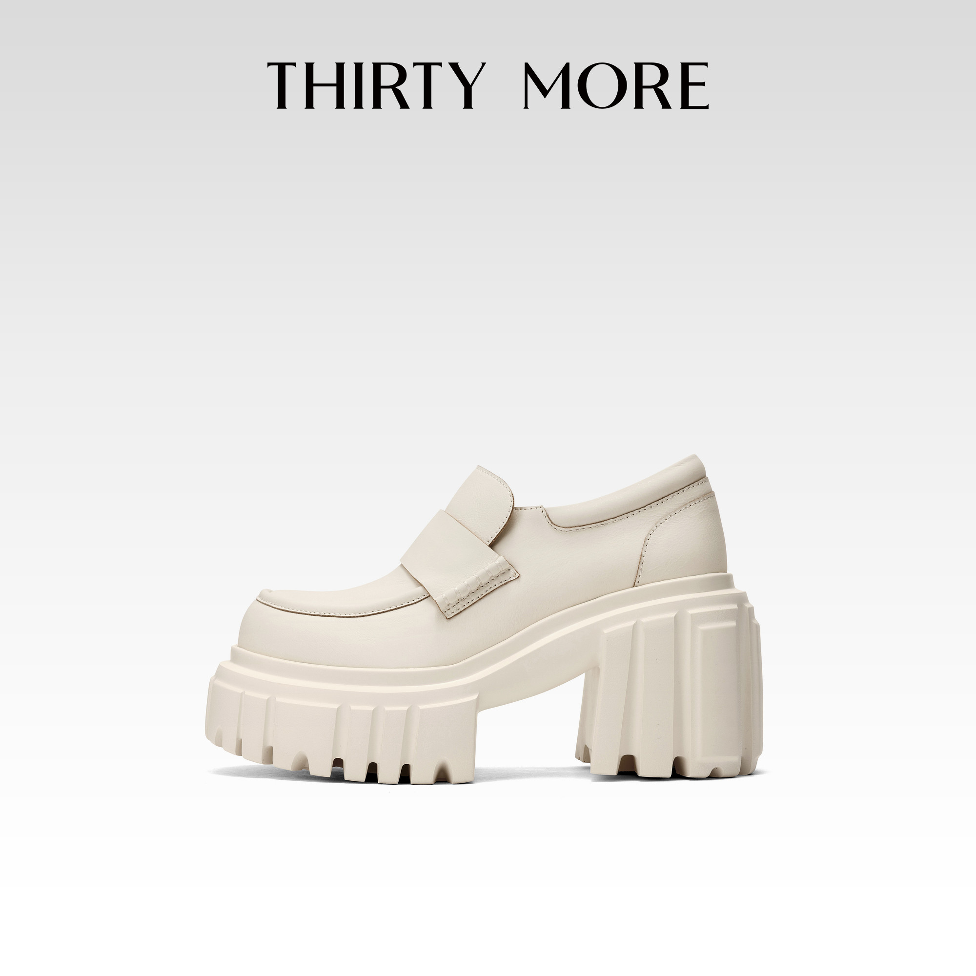 【乐高腿精】Thirty More时尚复古乐福鞋女百搭厚底粗高跟单鞋女