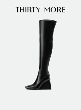 【摩登街拍】Thirty More弹力高筒靴女2025秋冬新款过膝气质长靴