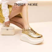 流光乐享 女2026春季 Thirty More时尚 厚底休闲鞋 新款 复古板鞋