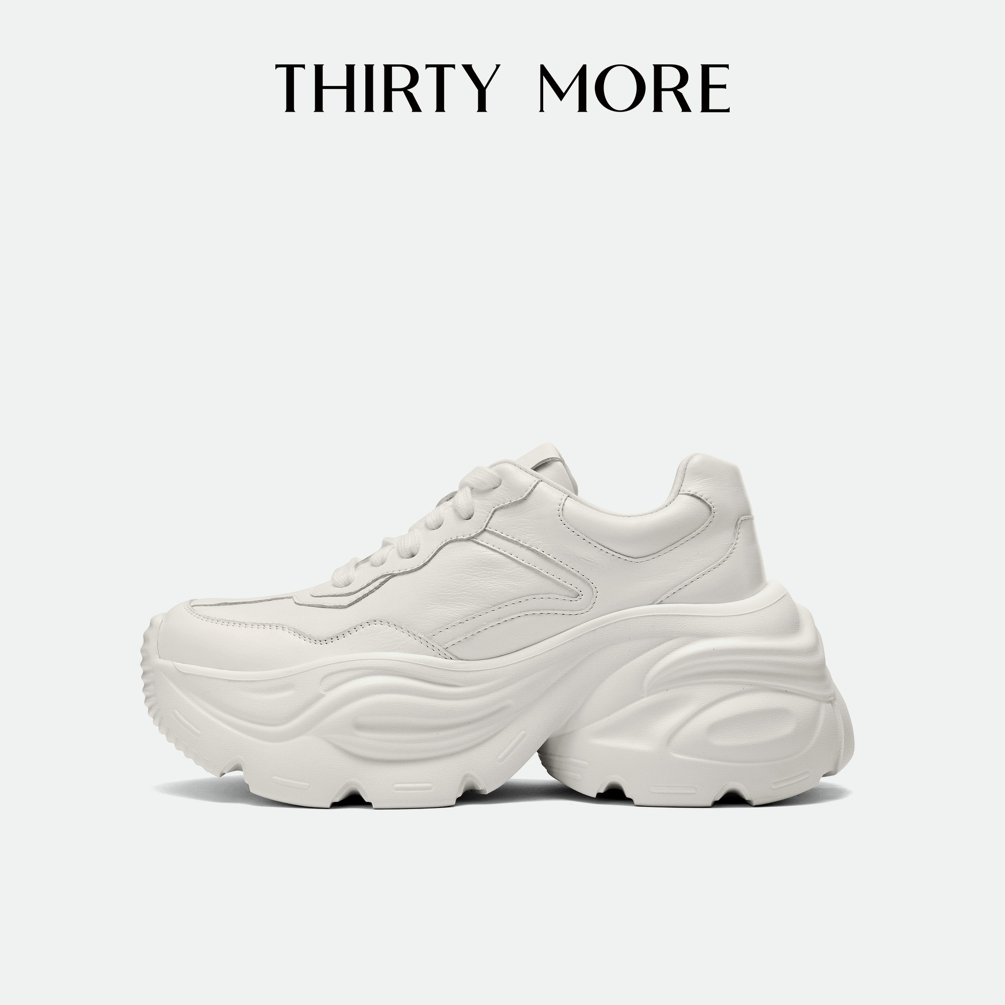 【简洁主义】Thirty More老爹鞋女2025秋冬新款显瘦休闲小白鞋女,女鞋,时尚休闲鞋,淘宝优惠券,粉丝福利购,淘宝优惠卷