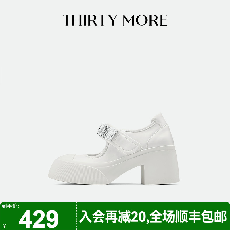 THIRTYMORE粗跟浅口单鞋