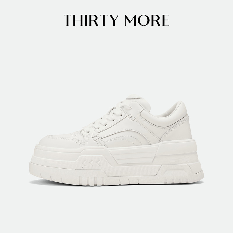 【经典滑板】Thirty More厚底板鞋女2026春季新款休闲百搭小白鞋