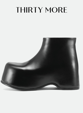 【潮流勃肯】Thirty More短筒靴女冬季新款内增高粗跟时装靴