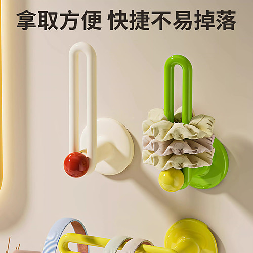 浴室吸盘免打孔旋转发圈收纳架