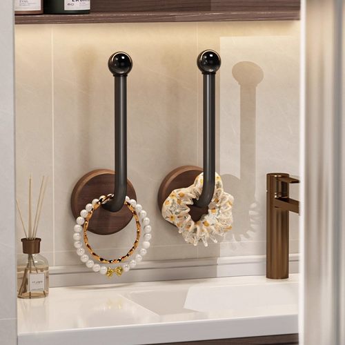 原木奶油风发箍发圈收纳架子