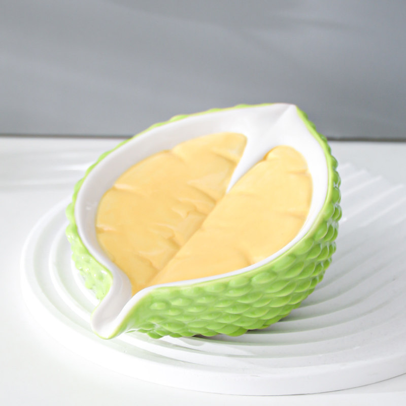 榴莲《留恋你》陶瓷沥水肥皂盒创意香皂盒置物架卫生间不积水皂架