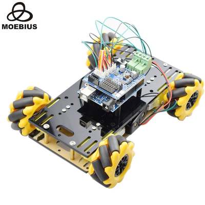 麦克纳姆轮小车arduino手柄遥控四轮电动智能底盘电子竞赛专用