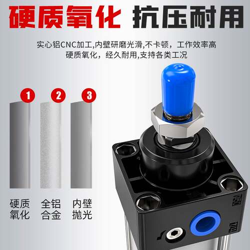 SC标准气亚德客型气动小型大推力气缸32/40/50/63/80/100/125/200