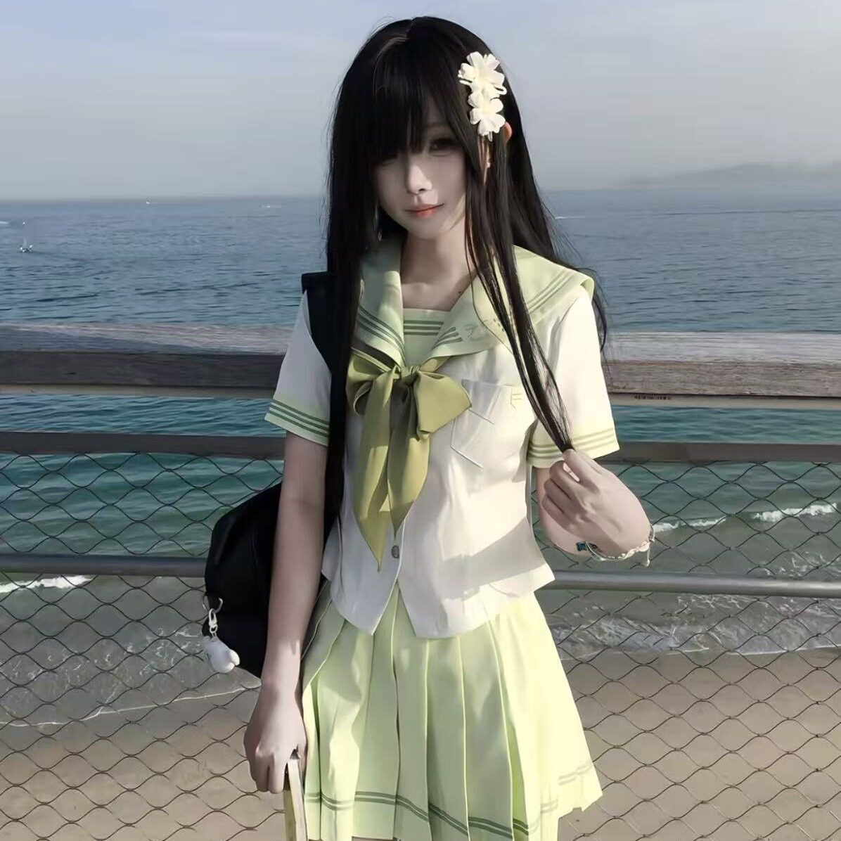 甜心结白兰学院JK原创制服水手服日系学院风软妹小清新甜妹套装