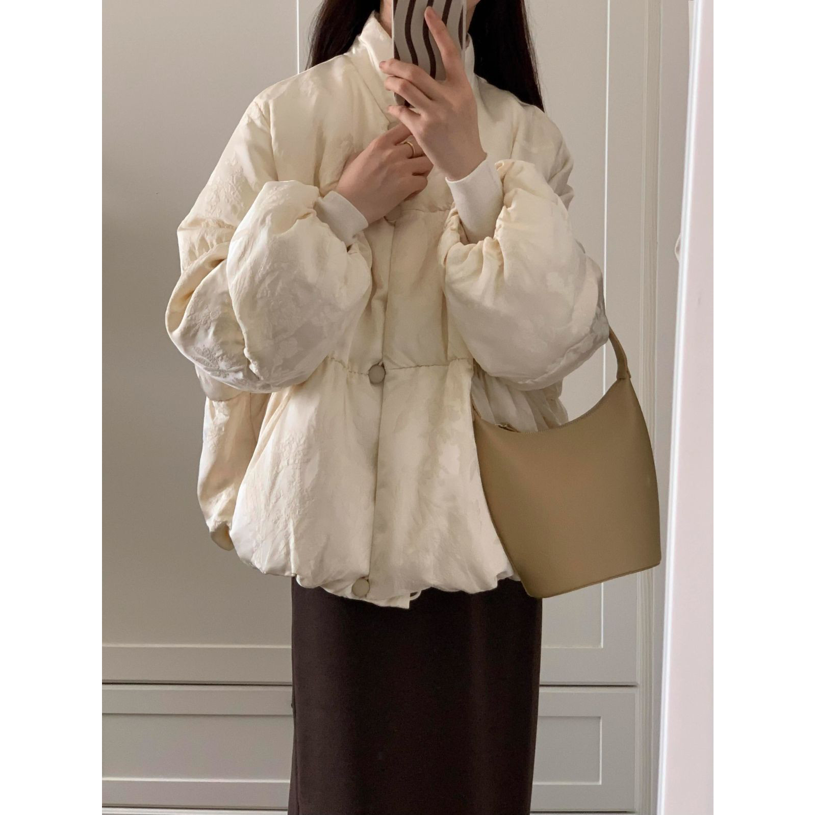 新中式提花羽绒棉服女冬季大码微胖mm高级设计感好看加厚棉衣外套,女装/女士精品,棉衣/棉服,淘宝优惠券,粉丝福利购,淘宝优惠卷