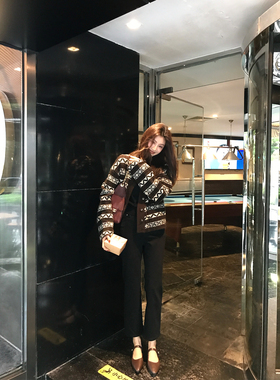 龍喜儿 裤子女2025新款高腰牛仔裤宽松显瘦九分直筒裤J257