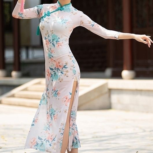 显瘦旗袍中国舞练功服民族表演