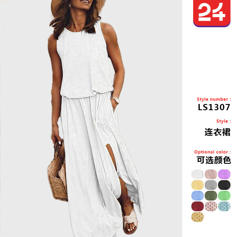 2026夏季新款亚马逊欧美女装圆领