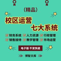 教育培训机构校区运营七大系统资料人力资源行政财务教务管理资料