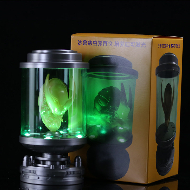 工厂龙珠动漫玩具模型摆件插电发光 沙鲁幼虫培养罐