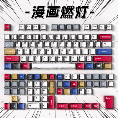 LEOBOG主题键帽适配于hi8/hi75/F75键盘套件热升华PBT原厂高度